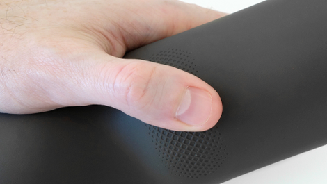 The trigger button is protected under a layer of silicone that’s easy to wipe clean.